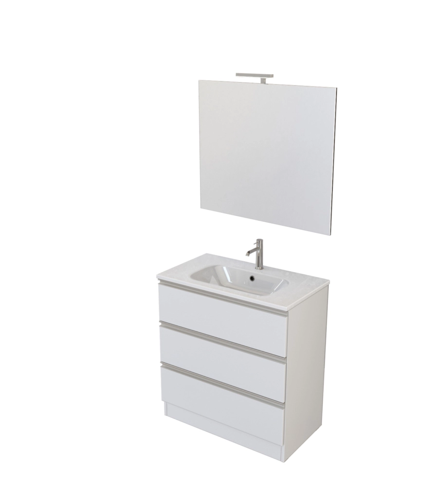 MOBILE BAGNO "CANOVA" BIANCO OPACO, 80 CM